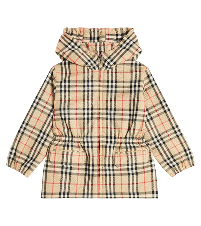 Shop Burberry Check Jacket In Multicoloured