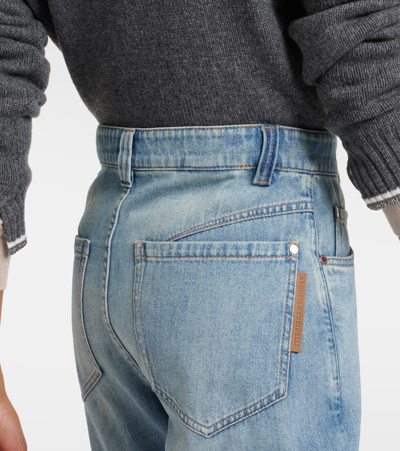 Brunello Cucinelli High-rise Wide-leg Jeans In Blue