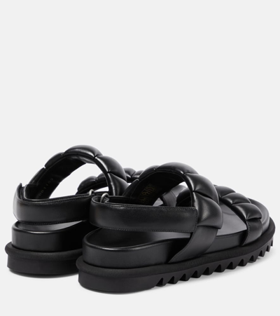 Shop Dries Van Noten Leather Sandals In Black