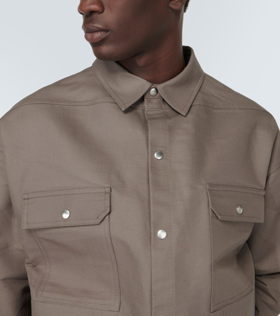 Rick Owens Hemdjacke Aus Denim In Neutrals