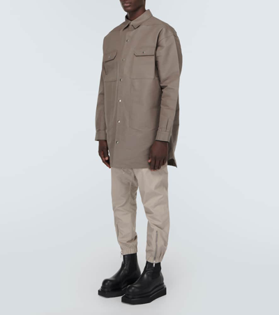 Rick Owens Hemdjacke Aus Denim In Neutrals