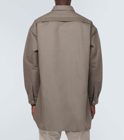 Rick Owens Hemdjacke Aus Denim In Neutrals