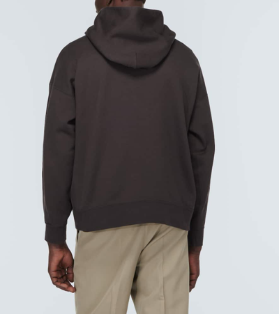 Shop Visvim Ultimate Jumbo Cotton Jersey Hoodie In Black