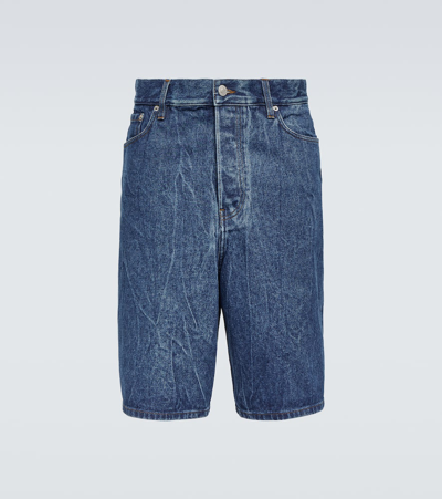 Shop Dries Van Noten Denim Shorts In Blue