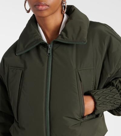 Shop Tod's Padded Bomber Jacket In Black