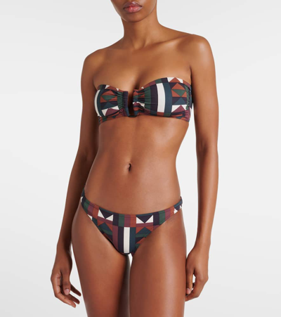 Shop Eres Zoom Printed Bandeau Bikini Top In Multicoloured