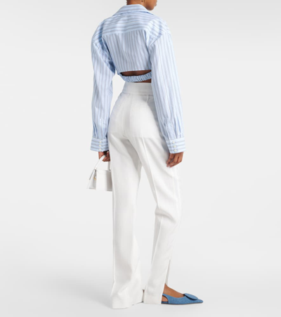 Jacquemus Light Blue La Chemise Bahia Courte Shirt In Blue