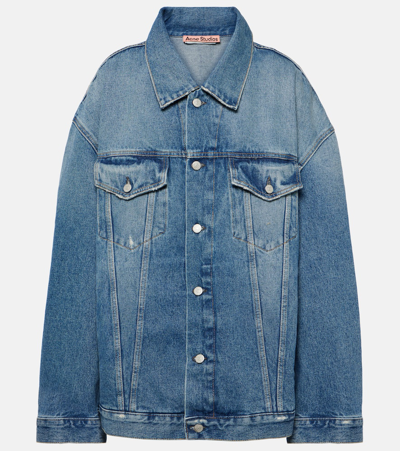 Acne Studios Blue Relaxed Fit Denim Jacket In Blue