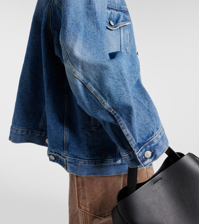 Acne Studios Blue Relaxed Fit Denim Jacket In Blue