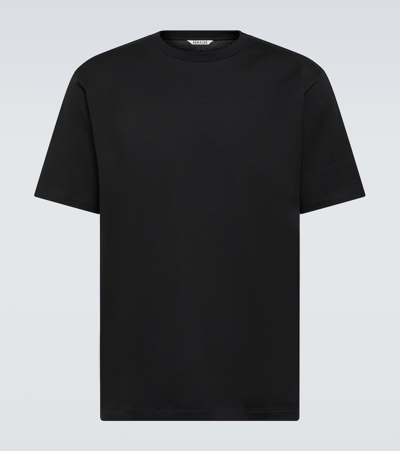 Shop Auralee Cotton T-shirt In Black