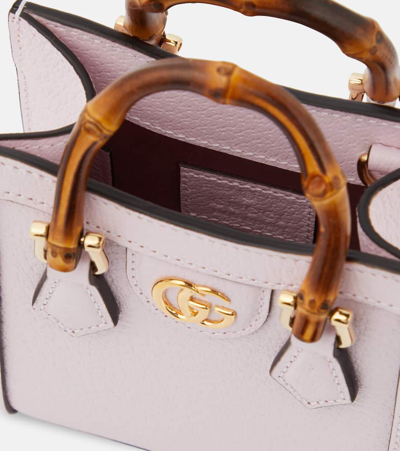 Gucci Diana Mini Leather Tote Bag In Pink