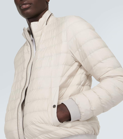 Shop Herno Paneled Down Jacket In White