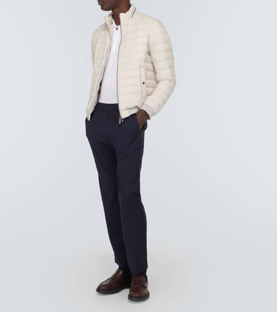Shop Herno Paneled Down Jacket In White