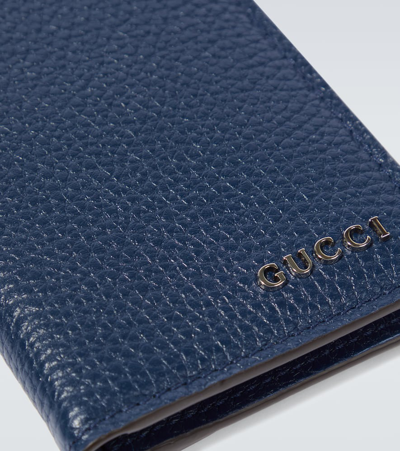 Shop Gucci Logo Leather Card Case In Black