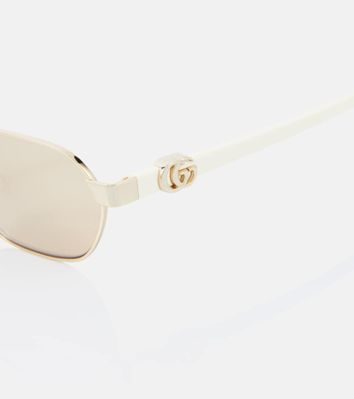 Gucci Running Mini Rectangular Sunglasses In Pink