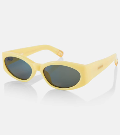 Shop Jacquemus Les Lunettes Ovalo Oval Sunglasses In Multicoloured