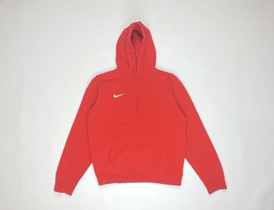 Pre-owned Nike Mini Swoosh Red Hoodie