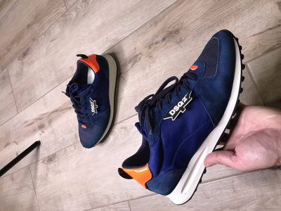 Pre-owned Dsquared2 New Runner Hiking Sneakers In Blue