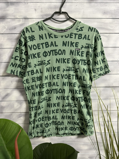 Pre-owned Nike T-shirt  F.c. Football Monogram In Green