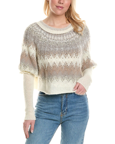 Shop Free People Home For The Holidays Wool-blend Sweater In White