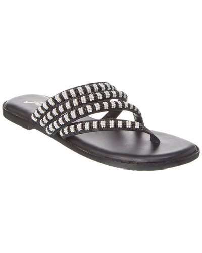 Shop Free People Beatrice Beaded Leather Sandal In Black