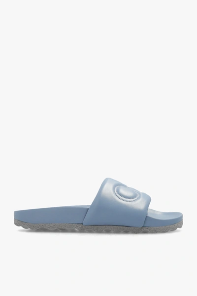 Shop Off-white Blue ‘sponge' Slides In New