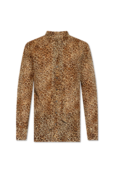 Shop Dsquared2 Beige Shirt With Animal Motif In New