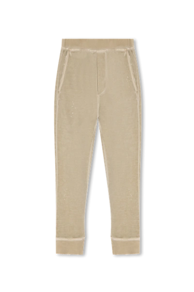 Shop Dsquared2 Beige Sweatpants With Logo In New