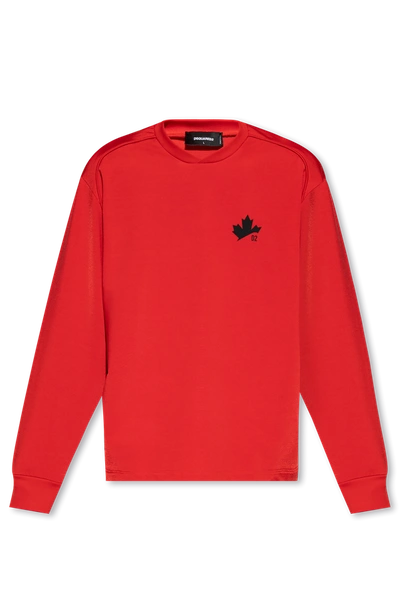 Shop Dsquared2 Red Printed Sweatshirt In New