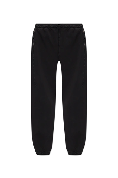 Shop Stone Island Black Sweatpants With Logo In New
