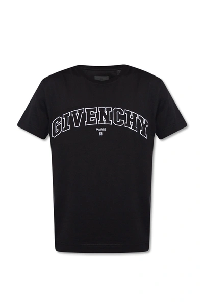 Shop Givenchy Black Logo T-shirt In New