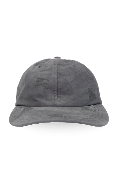 Shop Burberry Grey Baseball Cap In New