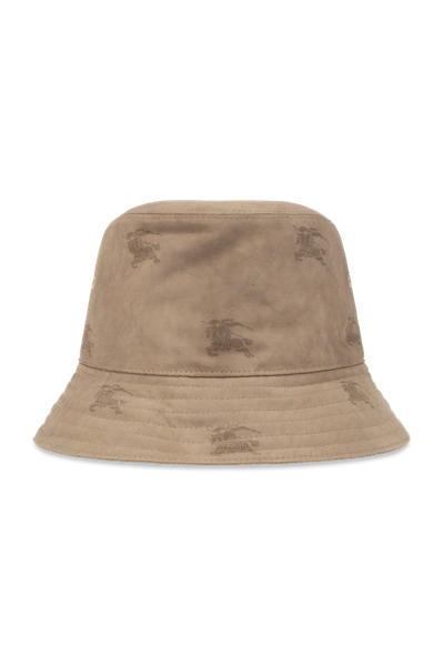 Shop Burberry Beige Bucket Hat With Monogram In New