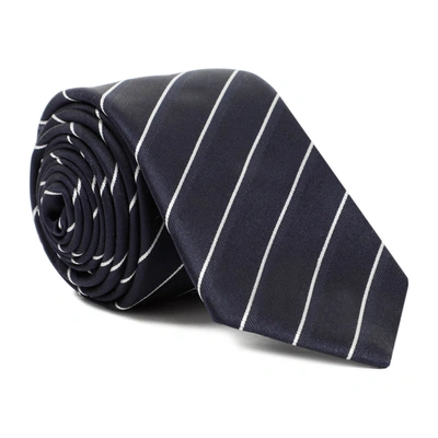 Shop Giorgio Armani Silk Tie In Blue