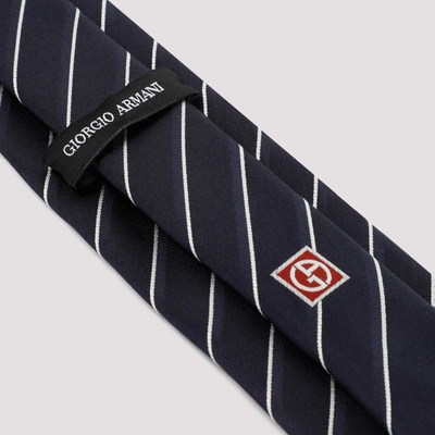 Shop Giorgio Armani Silk Tie In Blue