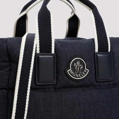 Shop Moncler Mini Caradoc Tote Bag In Blue