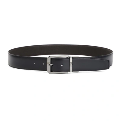 Shop Zegna Bovine Leather Belt In Black