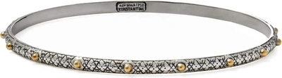 Konstantino Classic Sterling Silver & 18k Yellow Gold Bangle Bracelet Bkj184-130 In Multi