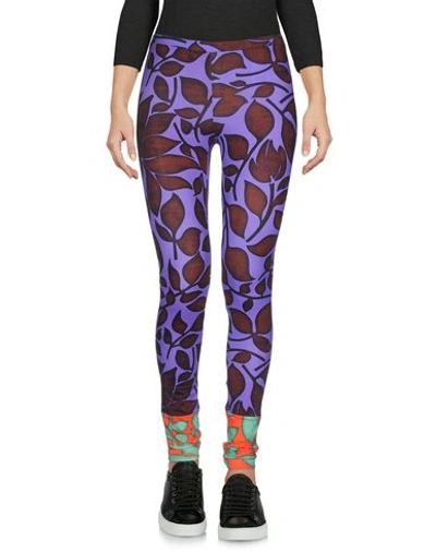 Just Cavalli Leggings In Purple