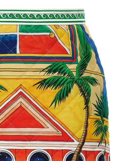 Shop Casablanca 'triomphe D'orange' Skirt In Multicolor