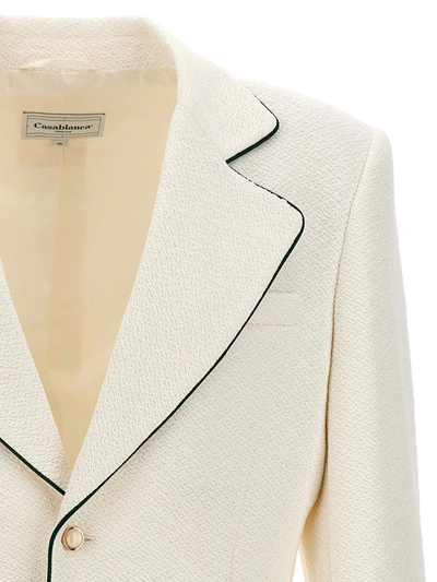 Shop Casablanca 'tennis' Single-breasted Blazer In White