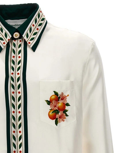 Shop Casablanca 'oranges En Fleur' Shirt In Multicolor