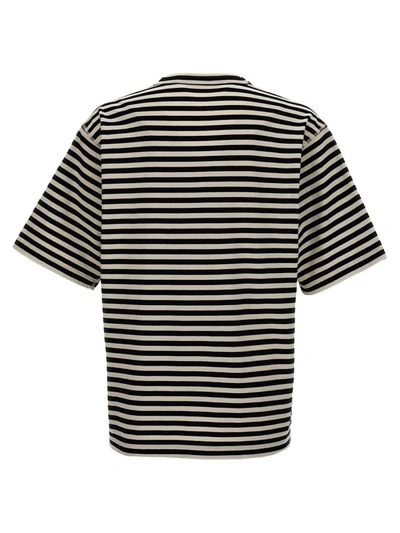 Shop Dolce & Gabbana Striped T-shirt In White/black