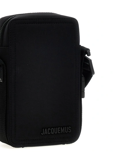 Shop Jacquemus 'la Cuerda Vertical' Crossbody Bag In Black