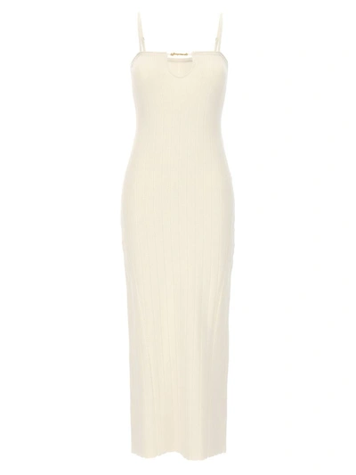 Shop Jacquemus 'la Robe Sierra Bretelles' Dress In White