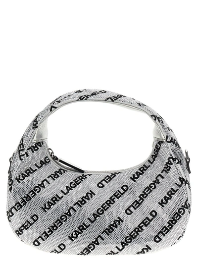 Shop Karl Lagerfeld 'k/kushion Hobo' Handbag In Silver