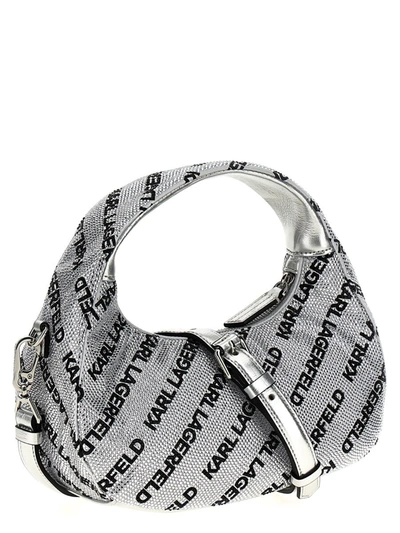 Shop Karl Lagerfeld 'k/kushion Hobo' Handbag In Silver