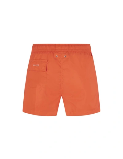 Shop Kiton Swim Shorts In Orange