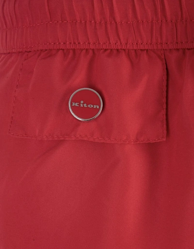 Shop Kiton Swim Shorts In Red