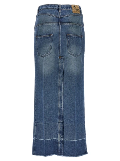 Shop N°21 Denim Long Skirt In Blue